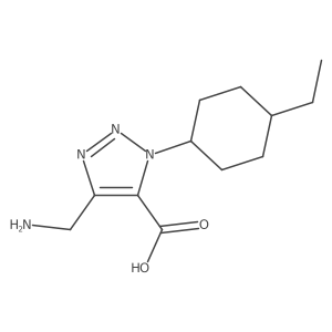 4-(aminomethyl)-1-(4-ethylcyclohexyl)-1H-1,2,3-triazole-5-carboxylic acid Structure