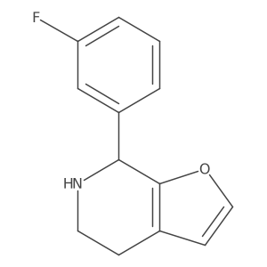 7-(3-fluorophenyl)-4H,5H,6H,7H-furo[2,3-c]pyridine结构式