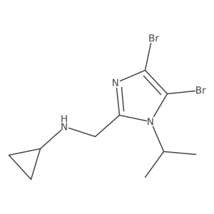 N-{[4,5-dibromo-1-(propan-2-yl)-1H-imidazol-2-yl]methyl}cyclopropanamine结构式