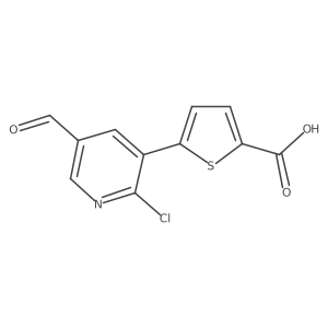 5-(2-Chloro-5-formylpyridin-3-yl)thiophene-2-carboxylic acid Structure