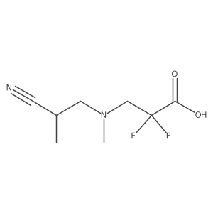 3-[(2-Cyano-2-methylethyl)(methyl)amino]-2,2-difluoropropanoic acid结构式