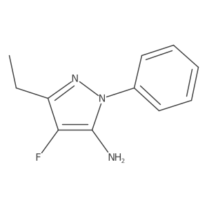 3-ethyl-4-fluoro-1-phenyl-1H-pyrazol-5-amine结构式