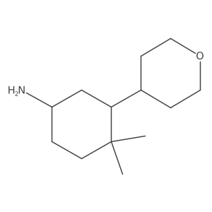 4,4-Dimethyl-3-(oxan-4-yl)cyclohexan-1-amine Structure