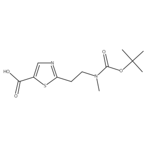 2-(2-{[(Tert-butoxy)carbonyl](methyl)amino}ethyl)-1,3-thiazole-5-carboxylic acid Structure