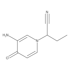 2-(3-Amino-4-oxo-1,4-dihydropyridin-1-yl)butanenitrile结构式