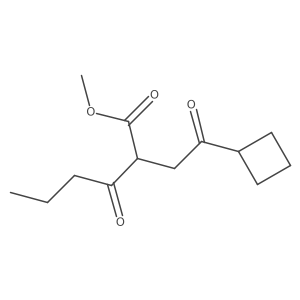 Methyl 2-(2-cyclobutyl-2-oxoethyl)-3-oxohexanoate Structure