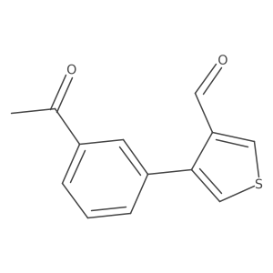 4-(3-Acetylphenyl)thiophene-3-carbaldehyde结构式