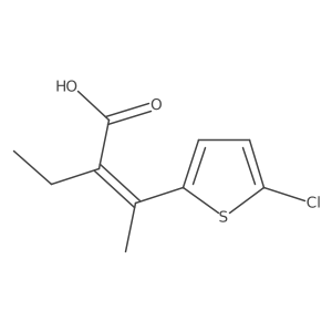 (2Z)-3-(5-chlorothiophen-2-yl)-2-ethylbut-2-enoic acid Structure