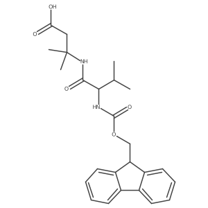 3-[2-({[(9H-fluoren-9-yl)methoxy]carbonyl}amino)-3-methylbutanamido]-3-methylbutanoic acid结构式