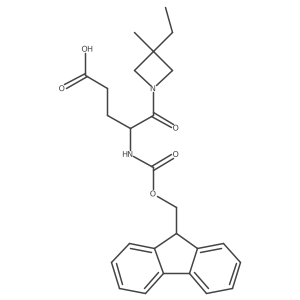 5-(3-ethyl-3-methylazetidin-1-yl)-4-({[(9H-fluoren-9-yl)methoxy]carbonyl}amino)-5-oxopentanoic acid结构式
