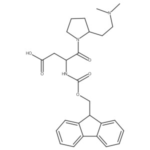 4-{2-[2-(dimethylamino)ethyl]pyrrolidin-1-yl}-3-({[(9H-fluoren-9-yl)methoxy]carbonyl}amino)-4-oxobutanoic acid Structure