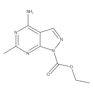 ethyl 4-amino-6-methyl-1H-pyrazolo[3,4-d]pyrimidine-1-carboxylate Structure