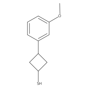 3-(3-Methoxyphenyl)cyclobutane-1-thiol Structure