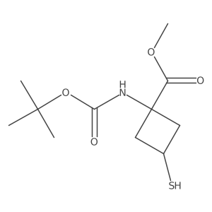Methyl 1-{[(tert-butoxy)carbonyl]amino}-3-sulfanylcyclobutane-1-carboxylate Structure
