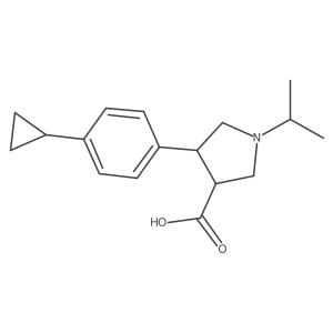 4-(4-Cyclopropylphenyl)-1-(propan-2-yl)pyrrolidine-3-carboxylic acid Structure