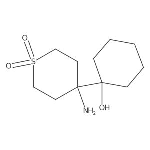 4-Amino-4-(1-hydroxycyclohexyl)-1lambda6-thiane-1,1-dione Structure