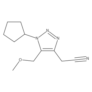 2-[1-cyclopentyl-5-(methoxymethyl)-1H-1,2,3-triazol-4-yl]acetonitrile Structure