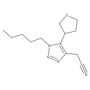 2-[5-(oxolan-3-yl)-1-pentyl-1H-1,2,3-triazol-4-yl]acetonitrile结构式