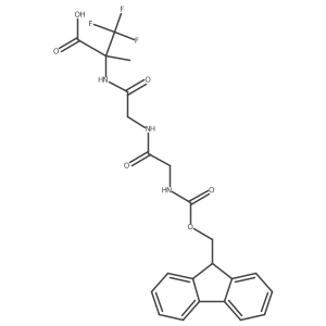 2-{2-[2-({[(9H-fluoren-9-yl)methoxy]carbonyl}amino)acetamido]acetamido}-3,3,3-trifluoro-2-methylpropanoic acid结构式