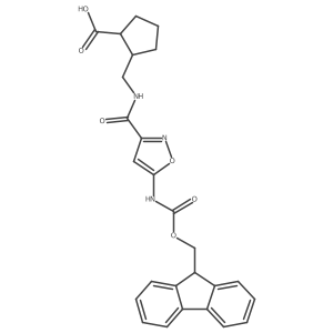 2-({[5-({[(9H-fluoren-9-yl)methoxy]carbonyl}amino)-1,2-oxazol-3-yl]formamido}methyl)cyclopentane-1-carboxylic acid Structure