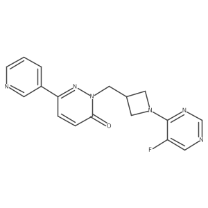 2-{[1-(5-Fluoropyrimidin-4-yl)azetidin-3-yl]methyl}-6-(pyridin-3-yl)-2,3-dihydropyridazin-3-one Structure