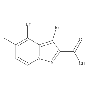 3,4-Dibromo-5-methylpyrazolo[1,5-a]pyridine-2-carboxylic acid结构式
