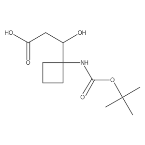 (3R)-3-(1-{[(tert-butoxy)carbonyl]amino}cyclobutyl)-3-hydroxypropanoic acid结构式