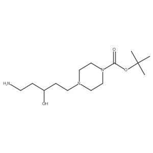 tert-butyl 4-[(3S)-5-amino-3-hydroxypentyl]piperazine-1-carboxylate结构式