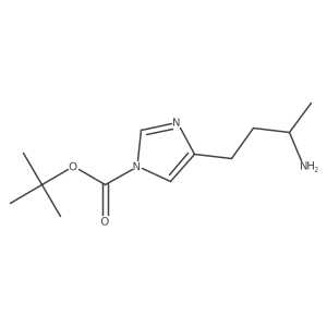 tert-butyl 4-[(3R)-3-aminobutyl]-1H-imidazole-1-carboxylate结构式