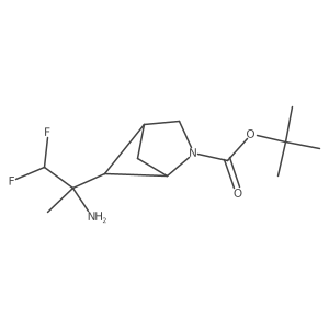 tert-butyl (1S,4R)-5-(2-amino-1,1-difluoropropan-2-yl)-2-azabicyclo[2.1.1]hexane-2-carboxylate结构式
