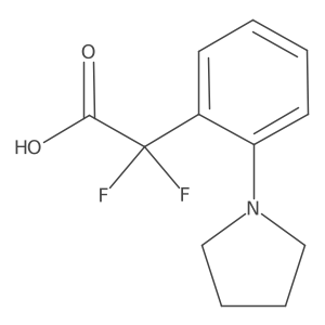 2,2-Difluoro-2-[2-(pyrrolidin-1-yl)phenyl]acetic acid结构式