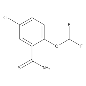 5-Chloro-2-(difluoromethoxy)benzene-1-carbothioamide Structure