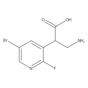 3-Amino-2-(5-bromo-2-fluoropyridin-3-yl)propanoic acid Structure