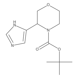 tert-butyl 3-(1H-imidazol-4-yl)morpholine-4-carboxylate结构式