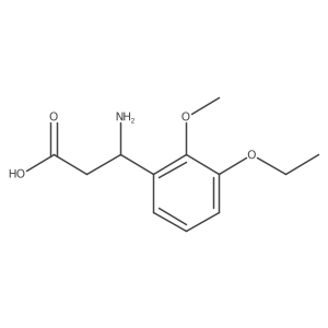 3-Amino-3-(3-ethoxy-2-methoxyphenyl)propanoic acid Structure