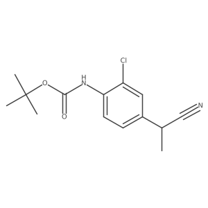 tert-butyl N-[2-chloro-4-(1-cyanoethyl)phenyl]carbamate结构式