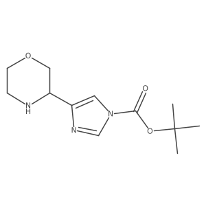 tert-butyl 4-(morpholin-3-yl)-1H-imidazole-1-carboxylate Structure