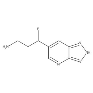3-fluoro-3-{3H-[1,2,3]triazolo[4,5-b]pyridin-6-yl}propan-1-amine结构式