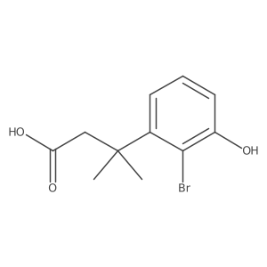 3-(2-Bromo-3-hydroxyphenyl)-3-methylbutanoic acid Structure
