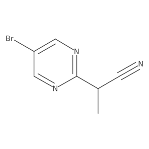 2-(5-Bromopyrimidin-2-yl)propanenitrile Structure