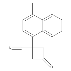 1-(4-Methylnaphthalen-1-yl)-3-oxocyclobutane-1-carbonitrile结构式