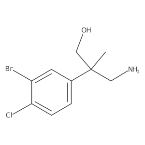 3-Amino-2-(3-bromo-4-chlorophenyl)-2-methylpropan-1-ol结构式