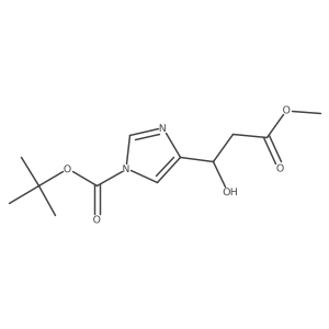 tert-butyl 4-(1-hydroxy-3-methoxy-3-oxopropyl)-1H-imidazole-1-carboxylate Structure