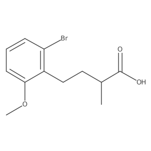 4-(2-Bromo-6-methoxyphenyl)-2-methylbutanoic acid Structure