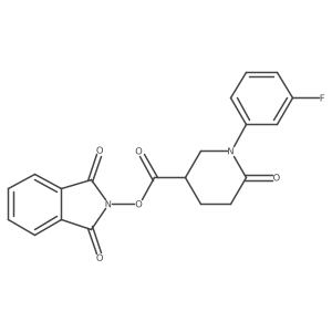 1,3-dioxo-2,3-dihydro-1H-isoindol-2-yl 1-(3-fluorophenyl)-6-oxopiperidine-3-carboxylate Structure