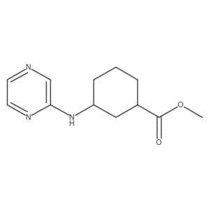 Methyl 3-[(pyrazin-2-yl)amino]cyclohexane-1-carboxylate结构式