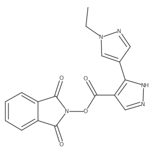 1,3-dioxo-2,3-dihydro-1H-isoindol-2-yl 3-(1-ethyl-1H-pyrazol-4-yl)-1H-pyrazole-4-carboxylate结构式