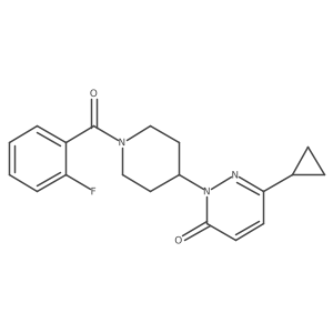 6-Cyclopropyl-2-[1-(2-fluorobenzoyl)piperidin-4-yl]-2,3-dihydropyridazin-3-one结构式