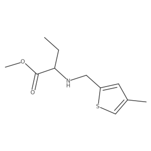 (R)-Methyl 2-(((4-methylthiophen-2-yl)methyl)amino)butanoate结构式