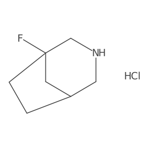 1-Fluoro-3-azabicyclo[3.2.1]octane;hydrochloride Structure